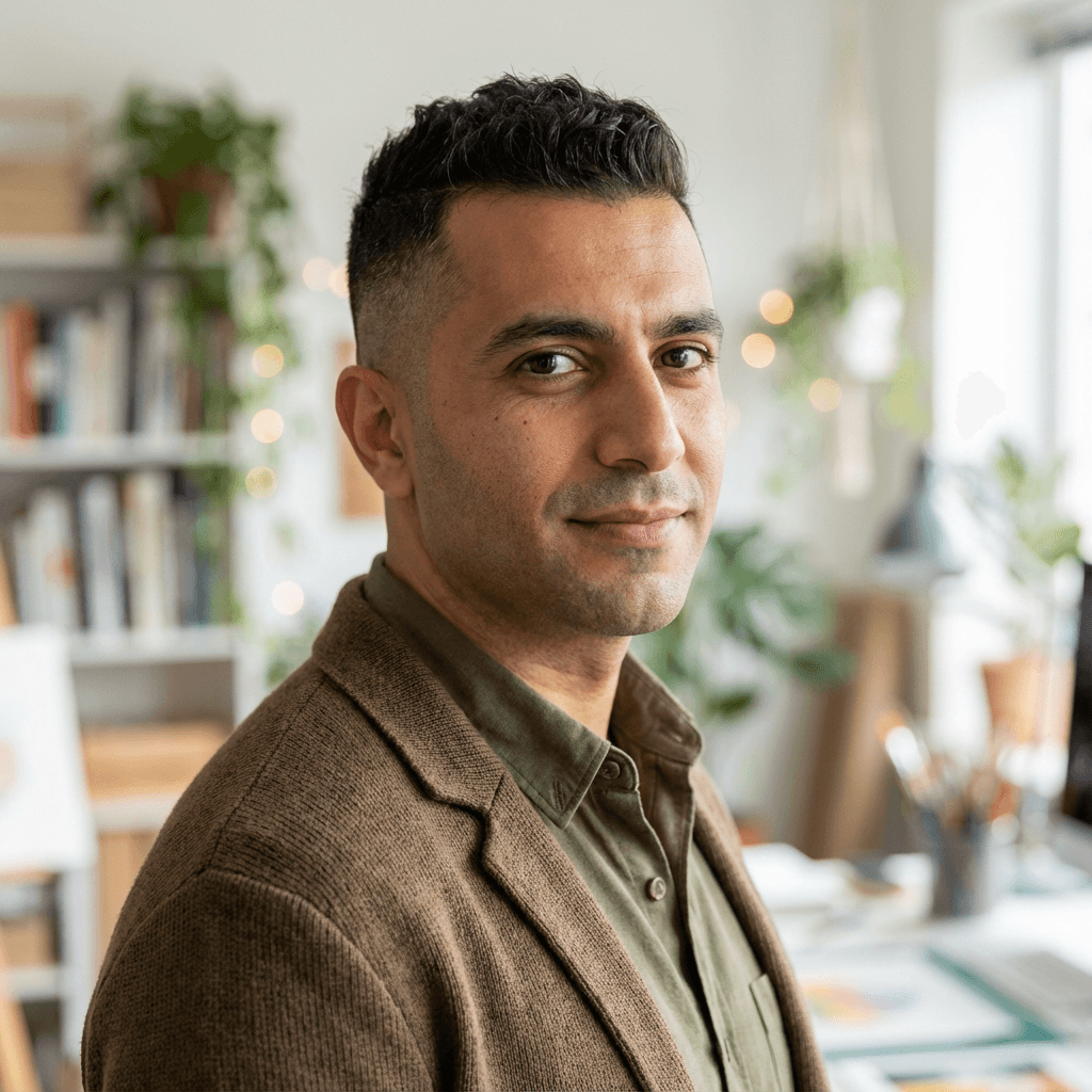 Haris T standing in a warehouse aisle in Toronto